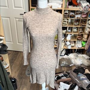 Francesca’s Women's Beige Knit Dress